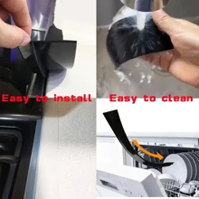 1 pieza de silicona brecha Funda para cocina , resistente al calor Relleno Cinta de sellado para con , fácil a limpio - Negro - Ver 4