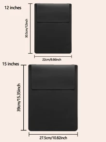 素色電腦包 - 黑色 - 查看 2