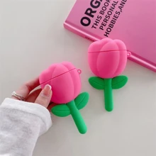 鬱金香設計Airpods耳機殼 - 玫紅色 - 查看 1