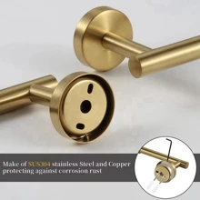 4 piezas Estante de almacenamiento montado en pared de acero inoxidable - Dorado - Ver 6