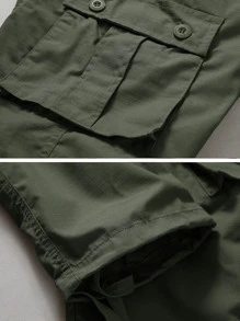 TRGPSG Men's Ripstop Wild Cargo Pants, Relaxed Fit Hiking Pants, Camo Combat Casual Work Pants With 8 Pockets(No Belt) - 軍綠色 - 查看 5