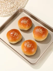 1 件不粘烤盘、适合烘烤鸡翅、海鲜、鱼和饼干的矩形浅烤盘、金色深烤盘、金色方形蛋糕模具、碳钢饼干和蛋糕模具、蛋糕烤盘、烤箱友好型烘焙/烤制/砂锅菜盘、适用于各种烤箱烘焙食品的多功能矩形烤盘