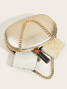 mini dorado Bolso clutch para mujeres , de mano Bolso de noche - Dorado - Ver 6