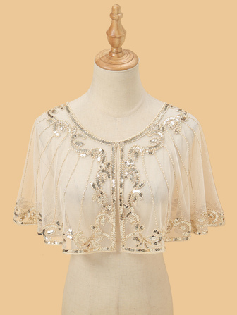 派对 1 件装 女士亮片装饰时尚披肩 适合日常装饰 女士斗篷