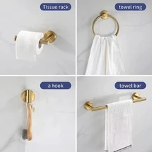 6pcs Stainless Steel Wall Mounted Storage Rack