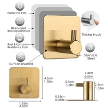 6pcs Stainless Steel Wall Mounted Storage Rack