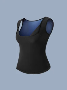 Sports Outdoor 1pc Tummy Tuck Yoga Vest Shapewear Waist Trainer Corset - Black - View 5