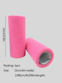 1 cuộn vải tuyn dài 25 yard cho tiệc cưới trang trí váy phồng vải tuyn - Hồng - Xem 2