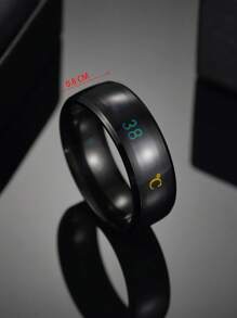 Thép Không Gỉ Thời Trang Đơn Giản Khí Quyển Đuôi Vòng Trang Trí Vòng Điều Khiển Nhiệt Độ - màu đen - Xem 3