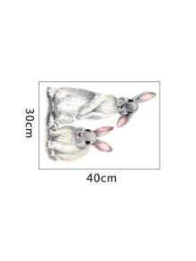 1pc Rabbit Print Wall Sticker - Multicolor - View 2