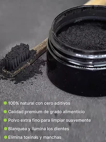 ⅢCarbon Activado Blanqueador De Dientes Natural - Negro - Ver 3
