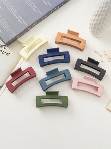 Rectangle Hair Claw - Orange - View 3