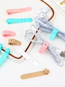 4入組白色數據線整理器鈕扣適用於數據線 - 白色 - 查看 2