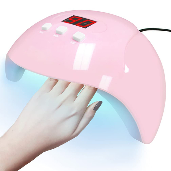 Lámpara de uñas UV, Lámpara de secado de uñas LED UV con 18 perlas, Lámpara portátil profesional de curado para esmalte de uñas en gel, 3 temporizadores, Herramientas de arte de uñas con sensor automático y conexión USB