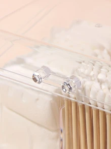 化妆品收纳盒，豪华透明化妆品收纳盒带盖化妆品收纳盒，房间，家居，卧室，浴室，房屋，粉色房间，客厅装饰，旅行用品，礼品袋，送给妈妈、爸爸、男士、朋友、老师、生日、婚礼、书桌、架子、配件、礼品盒、趣味礼物、收纳、珠宝盒、小袋、化妆刷架、刷子架、香水收纳盒、小袋 - 無色 - 查看 2