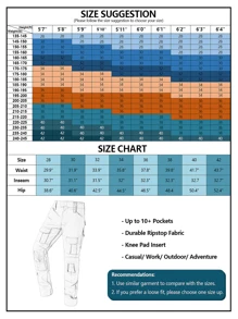 TRGPSG Men's Tactical Pants Casual Camouflage Multi-Pocket Cargo Work Pants - Black - View 4