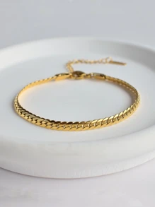 1入組不銹鋼手鏈 - 金色 - 查看 9