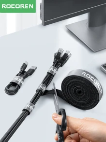 Dây buộc cáp dữ liệu Rocoren 5m - màu đen - Xem 1