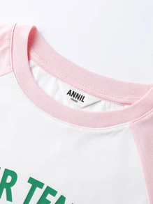 Annil Tween Girl Quick Dry Sports Set In Blue, Summer - Baby Pink - View 4