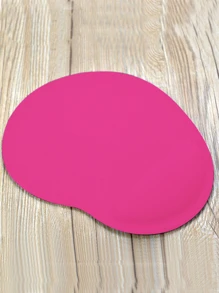 1入組素色乙烯-乙酸乙烯共聚物防滑鼠標墊帶腕托 - 玫紅色 - 查看 2