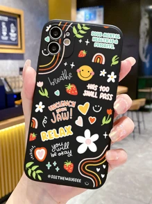 Floral Pattern Anti-Fall Phone Case - Multicolor - View 1