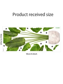 1 件贴纸绿色植物和盆栽植物墙贴花、贴纸、墙贴花、乙烯基贴花用于家居装饰、春季装饰品让您的家焕然一新、拉玛装饰贴纸礼物生日毕业 - 彩色 - 查看 7