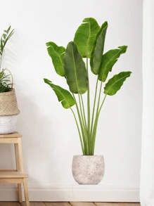 1 件贴纸绿色植物和盆栽植物墙贴花、贴纸、墙贴花、乙烯基贴花用于家居装饰、春季装饰品让您的家焕然一新、拉玛装饰贴纸礼物生日毕业 - 彩色 - 查看 4