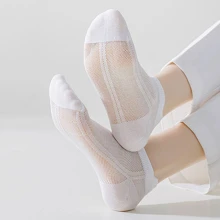 7pairs Solid Mesh Ankle Socks - Multicolor - View 2