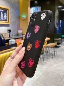 Heart Pattern Anti-fall Phone Case - Multicolor - View 3