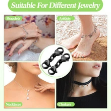 Lobster Clasp Extender With Double Claws For Bracelet & Necklace, Shortener For Diy Jewelry Making - Black - View 5