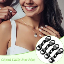 Lobster Clasp Extender With Double Claws For Bracelet & Necklace, Shortener For Diy Jewelry Making - Black - View 4