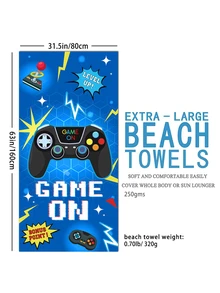 1 Bộ điều khiển chơi game Khăn đi biển khô nhanh, Hoàn hảo cho các bữa tiệc bên hồ bơi trên bãi biển, Phụ kiện đi biển ngày lễ Chăn đi biển, khăn tắm hồ bơi - Nhiều màu - Xem 6