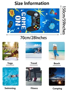 1 Bộ điều khiển chơi game Khăn đi biển khô nhanh, Hoàn hảo cho các bữa tiệc bên hồ bơi trên bãi biển, Phụ kiện đi biển ngày lễ Chăn đi biển, khăn tắm hồ bơi - Nhiều màu - Xem 5