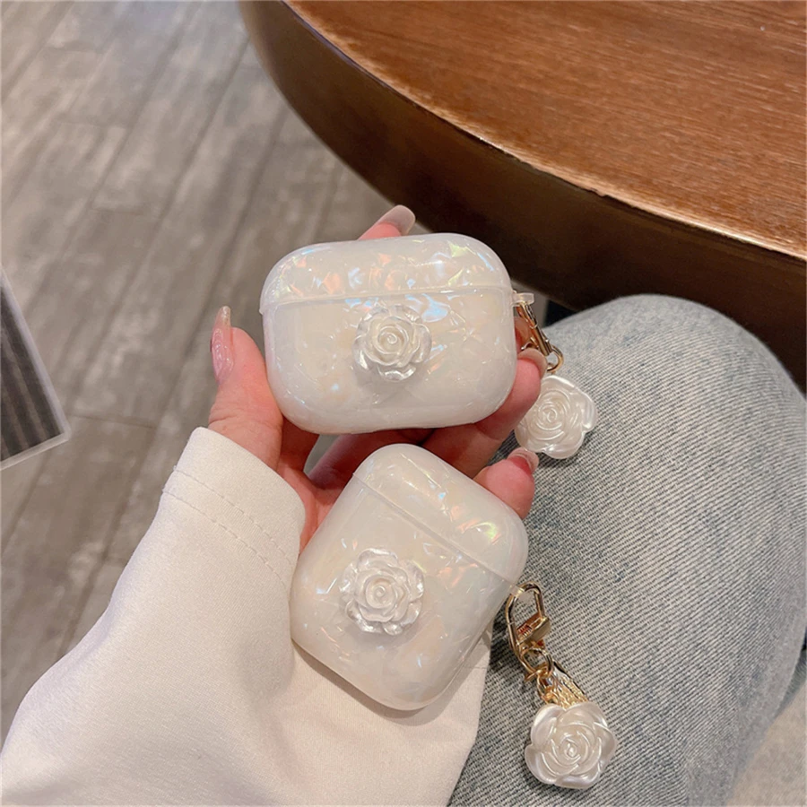 情人节花卉装饰盒,适用于 AirPods - 白色 - 查看 1