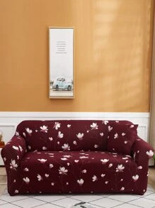 Bọc Ghế Sofa Lụa Sữa Bọc Hoàn Toàn Chống Bụi Với Một Vỏ Gối Phù Hợp Làm Quà Tặng - Màu Đỏ Sâu - Xem 1