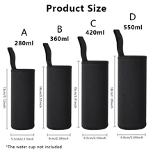 1 Máy Tính Neoprene Bình Nước Tay Với Dây Bình Nước Túi Bao Túi Đựng Bình Cách Nhiệt - màu đen - Xem 2