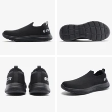 Walking Shoes For Women Arch Support Comfort Lightweight Slip On Sneakers With Memory Foam - 黑色 - 查看 8