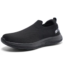 Walking Shoes For Women Arch Support Comfort Lightweight Slip On Sneakers With Memory Foam - 黑色 - 查看 9