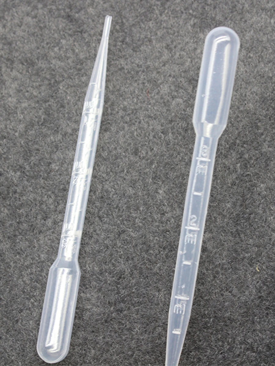 10pcs Disposable Plastic Graduated Dropper - White - View 1