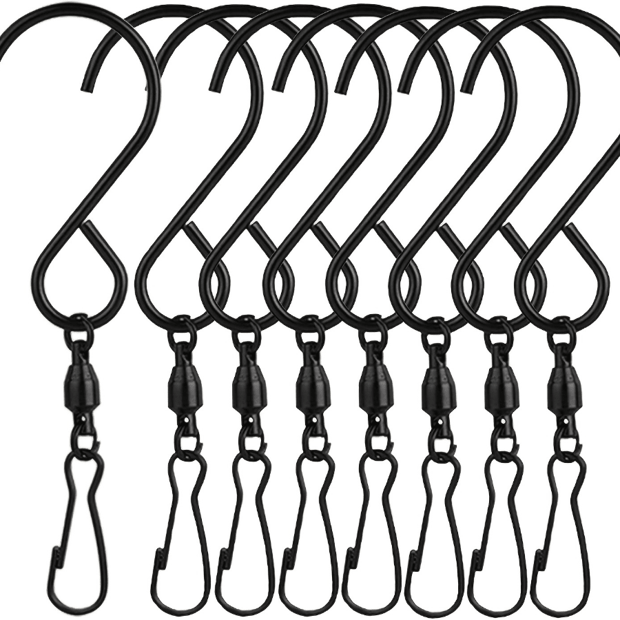 8 Packs Swivel Wind Chime Hooks SType Stainless Steel Swivel Bearing