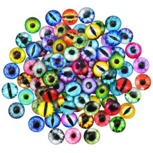 圓形玻璃眼睛,100入組12mm,龍貓眼,小玩偶眼睛工藝,玩偶眼睛,玻璃眼睛適用於玩偶,玻璃圓頂眼睛,眼睛圖案凸圓形,木偶玩偶工藝,玩偶針織,柔軟玩具,動物眼睛製作 - 彩色 - 查看 7