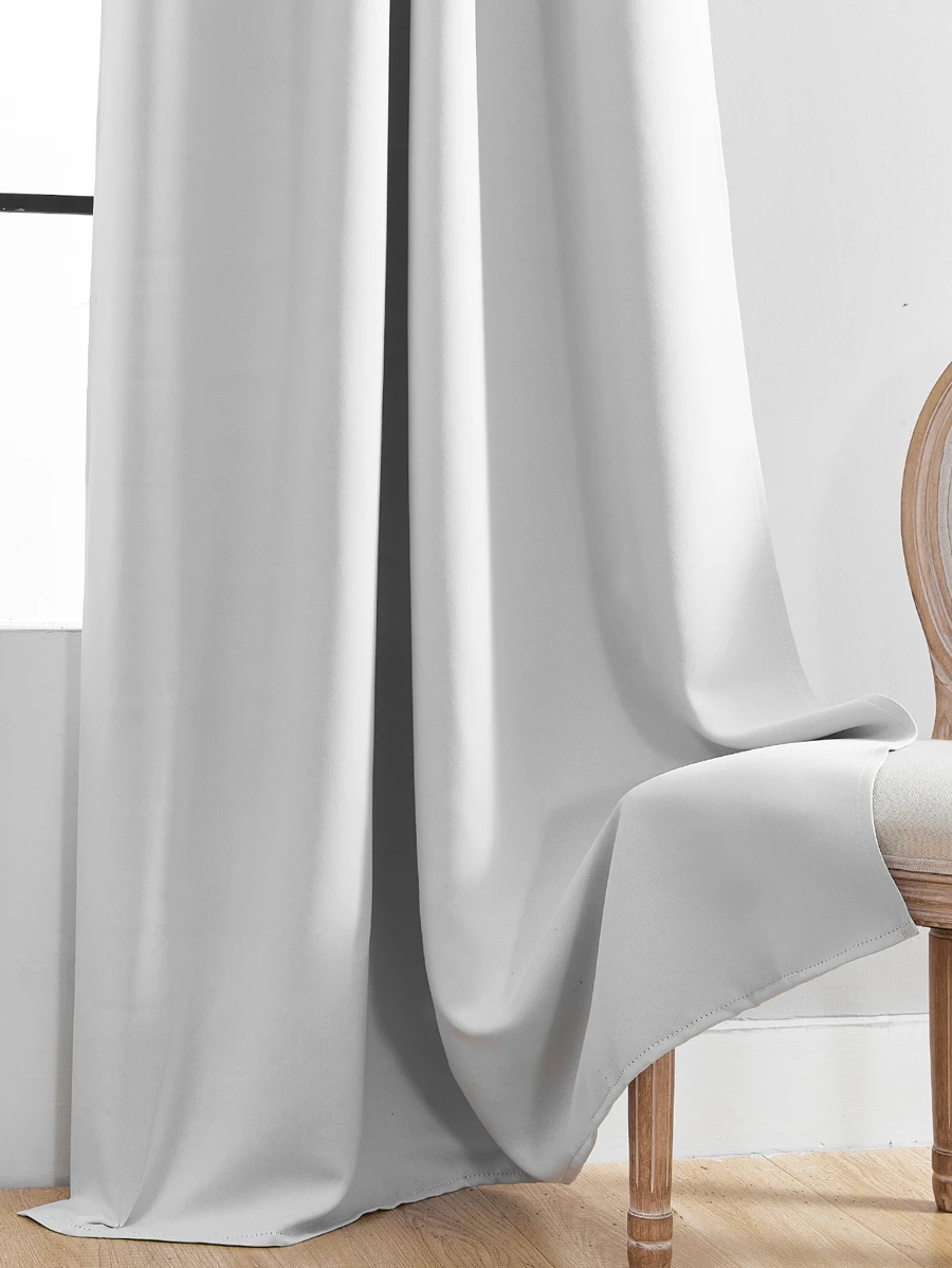 素色1片遮光窗簾 - 淺灰色 - 查看 1