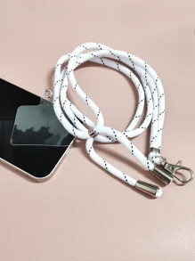 可調節斜肩包手機掛繩帶固定卡夾 - 白色 - 查看 5