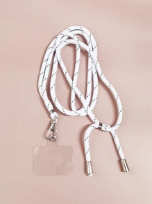 可調節斜肩包手機掛繩帶固定卡夾 - 白色 - 查看 1
