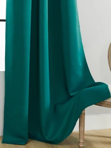 Solid Single Panel Curtain - Teal Blue - View 1
