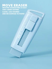 1入組創意推拉式藍色更正文具橡皮適用於學習 - 藍色 - 查看 4