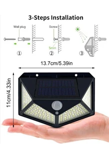 1 pezzo Lampada solare plastico Led solare modernista impermeabile per giardino
