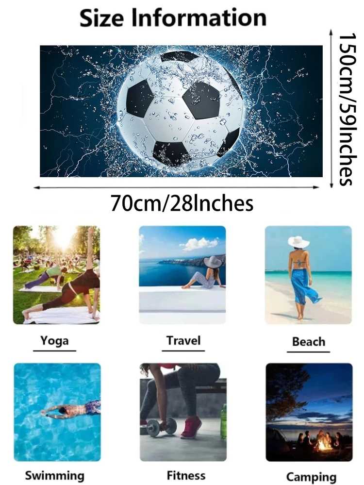 1 chiếc khăn đi biển họa tiết bóng đá - Nhiều màu - Xem 5