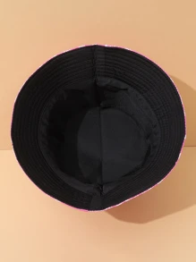 Sombrero cubo reversible con estampado de paisley - Rosa - Ver 3
