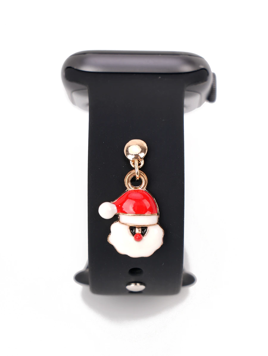 Đồ trang trí quyến rũ bằng hợp kim dễ thương Giáng sinh Ông già, Tương thích với các phụ kiện dây đeo đồng hồ Apple, Tương thích với dây đeo đồng hồ Galaxy, Tương thích với quà tặng dòng đồng hồ Huawei - Nhiều màu - Xem 1